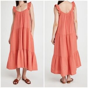 XiRENA Peach Ruffle Maxi Dress
